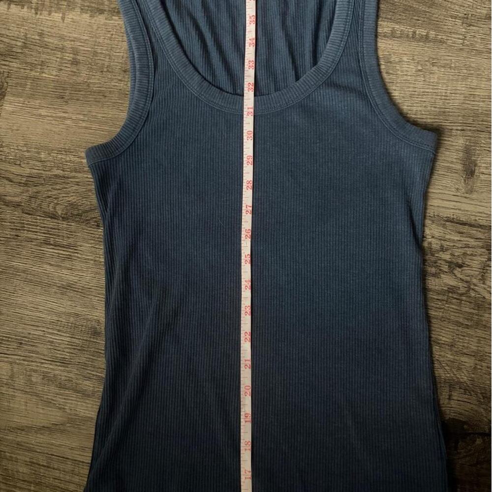 Gap Ribbed Blue Tank Top - S - Picture 6 of 6